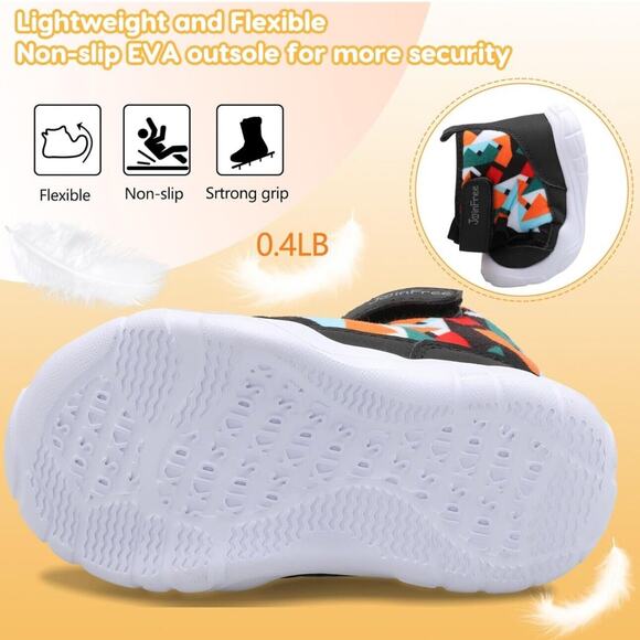 JOINFREE Toddler Boys Girls Warm Winter Boots Non-Slip Lightweight Black 5.5T - Picture 6 of 15